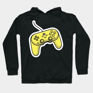 Joystick Controller and Game Pad Stick Sticker vector illustration. Sports and technology gaming objects icon concept. Video game controller or game console sticker logo design with shadow. Hoodie